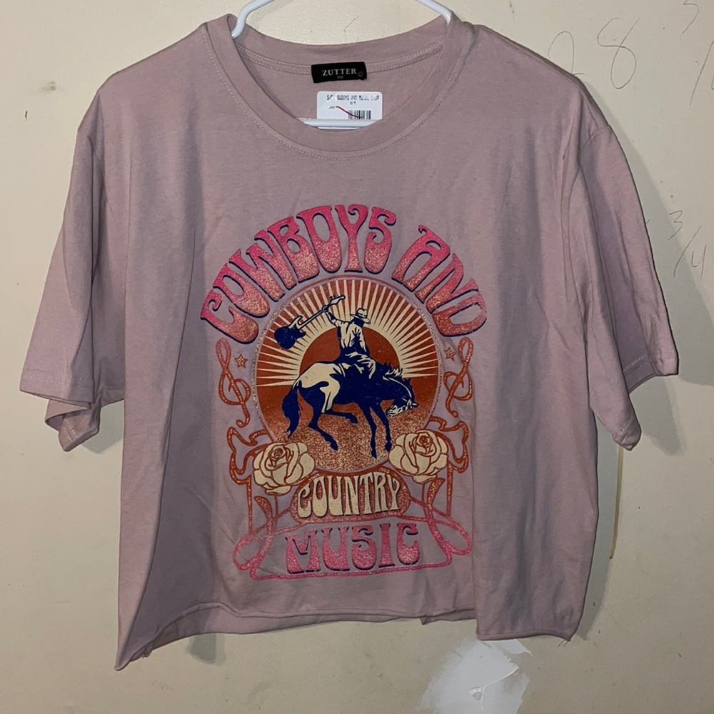 Light pink cowboys and country music shirt